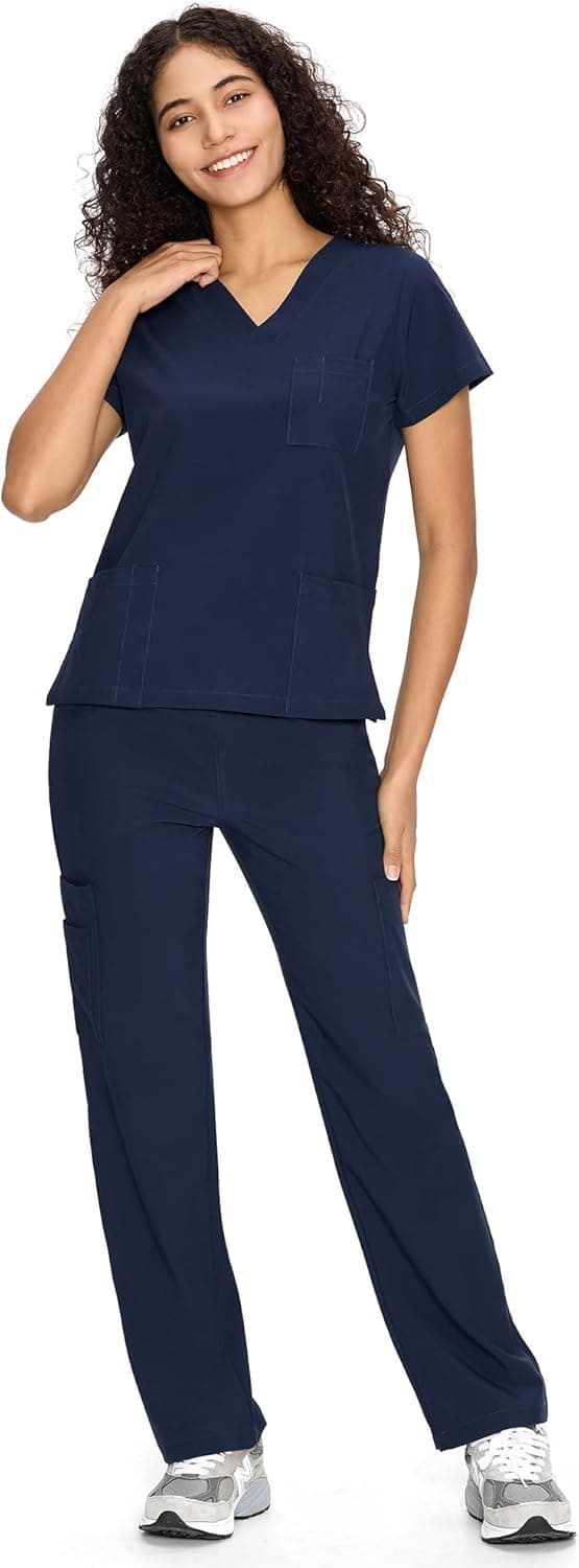 Thumbnail 6 de COZYFIT Scrubs Set V-Neck 9 Pockets