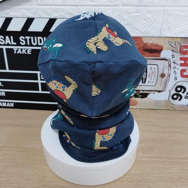 Detalle de Uniyoung Baby Cotton Beanie Hat and Collar Scarf Set (Kids Warm Skull Cap Set)