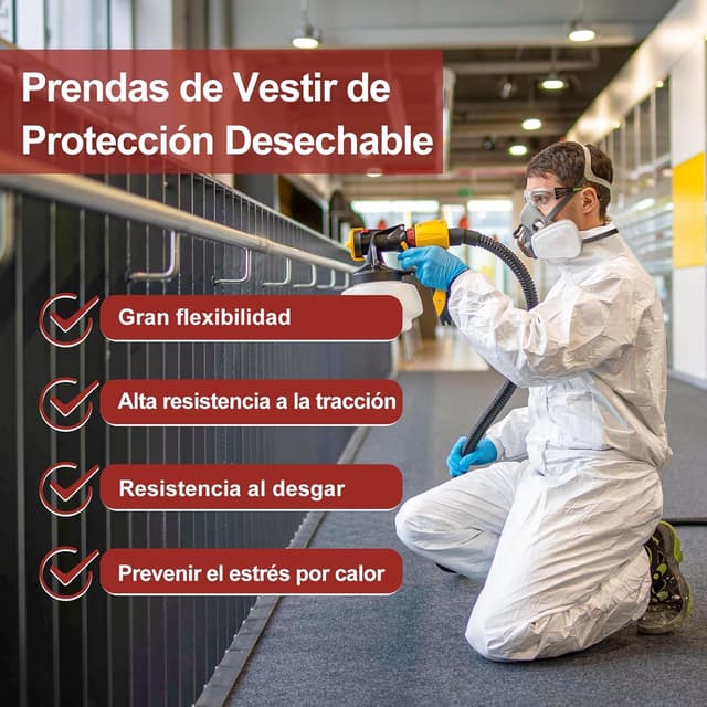 Thumbnail 3 de YIBER Mono Desechable Hazmat Traje Pintor 7 Tallas