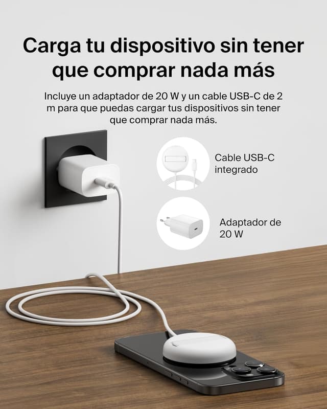 Detalle 2 de Belkin Cargador Inalámbrico MagSafe 15W para iPhone y AirPods