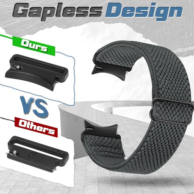 Detalle 2 de Yunshare Elastic Watch Straps for Samsung Galaxy Watch (Stretch Nylon Solo Loop) – 40/44/43/47/45/42/46mm