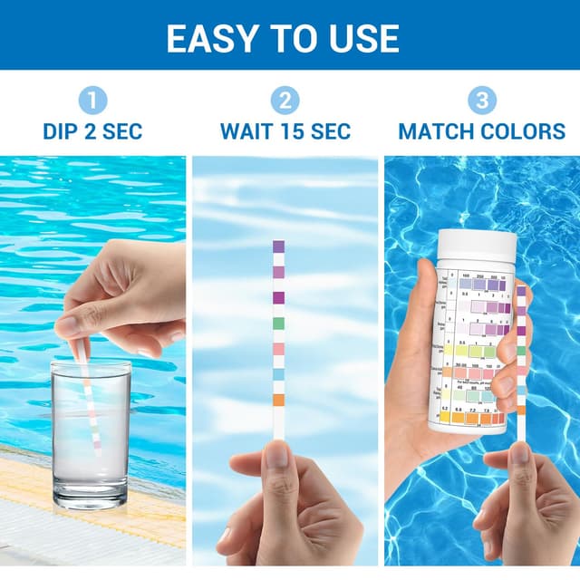 Thumbnail 5 de Tiras reactivas 7 en 1 para piscinas spa, 150 unidades