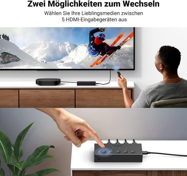 Thumbnail 4 de UGREEN HDMI Switch 5 in 1out 4K@60Hz HDMI Splitter