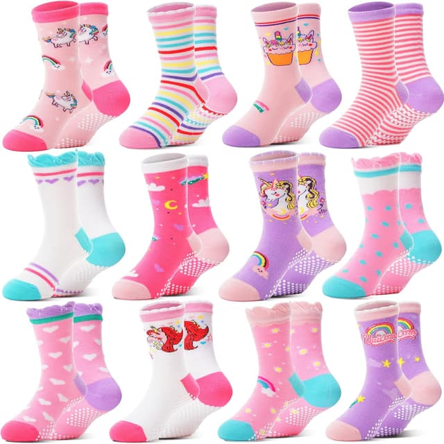 Imagen de Welwoos 12 Paare Stoppersocken Kinder Antirutsch en OfertitasTOP