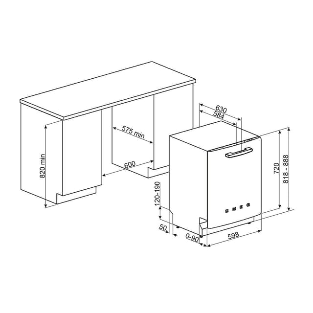 Thumbnail 2 de Smeg STFABBL3 lavavajillas integrable 13 servicios