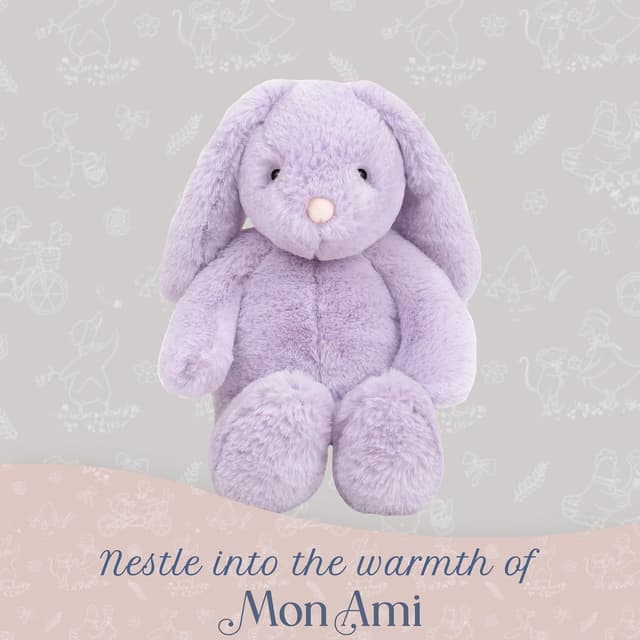 Detalle 2 de Mon Ami Heather Heather Bunny 13-Inch Lavender Rabbit Plush Toy