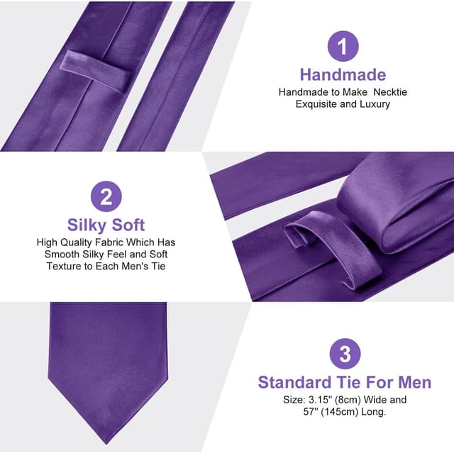 Thumbnail 3 de URAQT Corbata Hombre 8cm, Clásica y Hecha a Mano