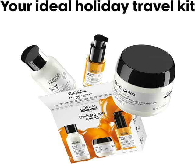 Detalle de L’Oréal Professionnel Metal Detox Discovery Gift Set: Shampoo, Hair Mask & Hair Oil (100ml, 75ml & 30ml)