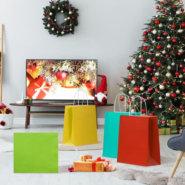 Thumbnail 6 de Small Paper Gift Bags with Handles 30 Pack