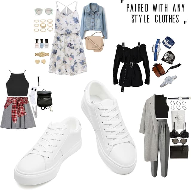 Thumbnail 5 de Adokoo Women's PU Leather Sneakers