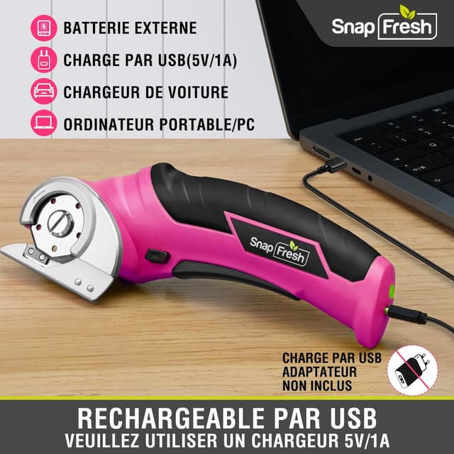 Thumbnail 6 de SnapFresh Ciseaux électrique rotatif 4V pour DIY ✂