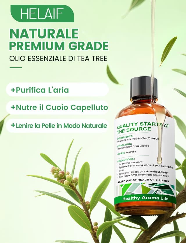 Detalle de HEL AIF Tea Tree Olio 118 ml per la pelle