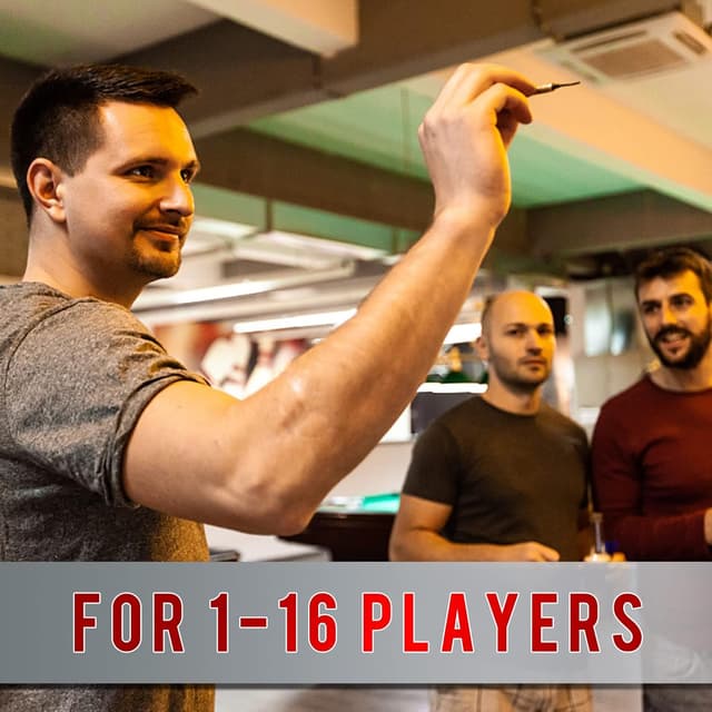 Thumbnail 6 de Elektronische Dartscheibe mit LED-Display, 12 Pfeilen und 27 Spielen – Elektronische Dartboard für bis zu 16 Spieler