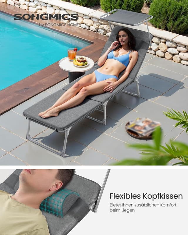 Thumbnail 3 de SONGMICS Sonnenliege GCB19UM klappbar
