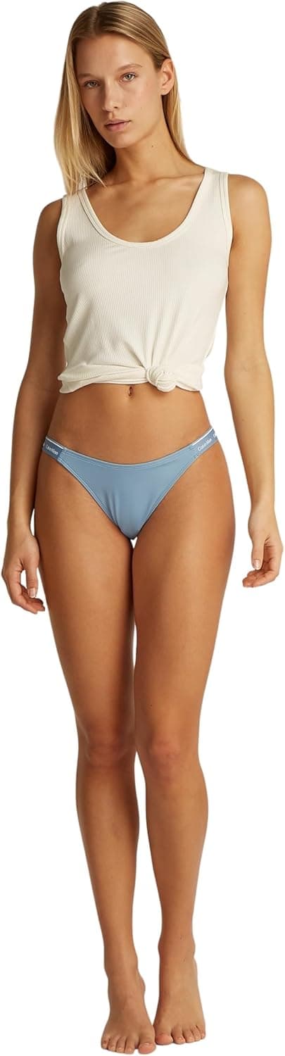 Detalle 2 de Calvin Klein Damen Bikinihose Curved Delta mit Logobund
