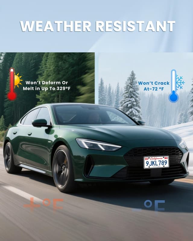 Detalle 2 de JOKIT 2 Pack Silicone License Plate Frames 2-Pack 🛞