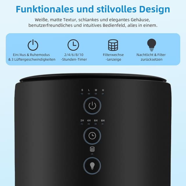 Detalle 2 de HEPA air purifier for bedroom