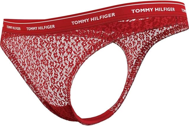 Detalle de Tommy Hilfiger women’s 3-pack lace thong set (extended sizes) UW0UW04896