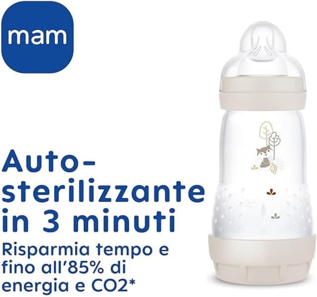 Detalle de Biberon anticolica Easy Start 320 ml MAM