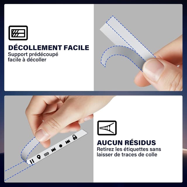 Detalle de Ruban TZe-231 12 mm compatible PRINTORBIT pour Brother P-touch (TZe231/TZ 231/TZC231) — noir sur blanc