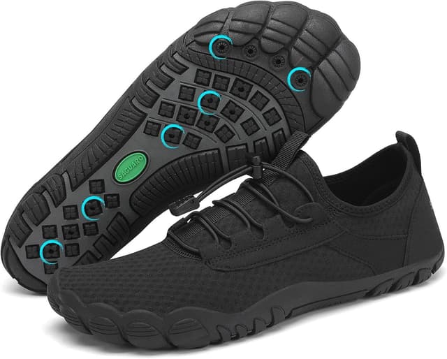 Detalle de SAGUARO Saguaro Wasserschuhe mit Klettverschluss – rutschfeste Sohle für Aktivitäten im Wasser