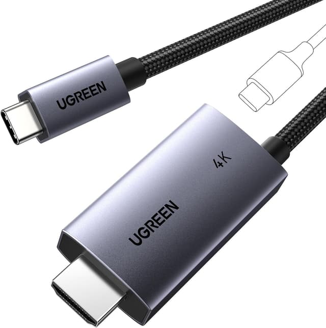 Detalle de UGREEN USB C a HDMI Cable 4K 60Hz, Cargador 100W ⚡