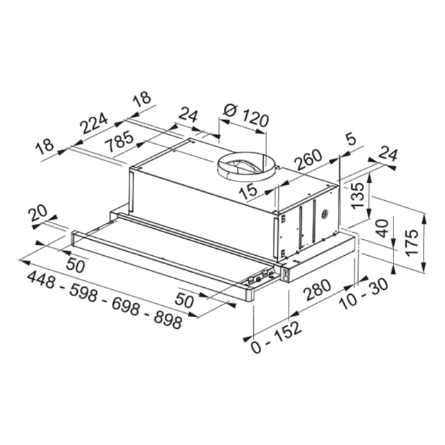 Detalle 2 de Mepamsa SUPERLINE 70 campana telescópica
