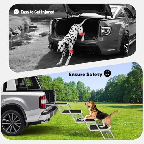 Thumbnail 4 de Extra Wide Dog Stairs Foldable Ramp 200 lbs