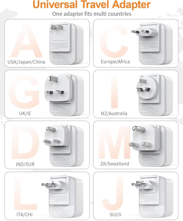 Detalle 2 de Reiseadapter Weltweites Set mit USBâC 20W đđđ