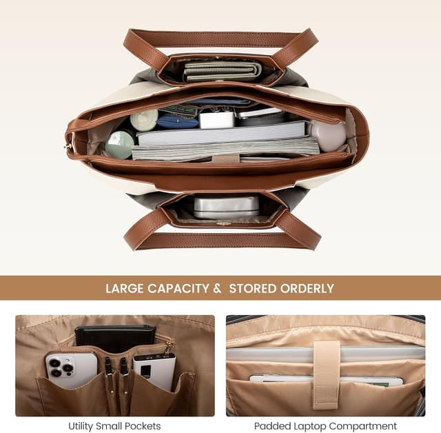 Detalle 2 de LOVEVOOK sac à main/cabas pour ordinateur portable 15,6" avec housse intégrée