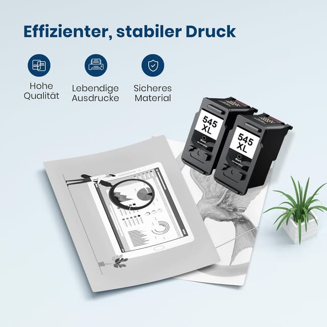 Detalle de 545 XL Schwarz Druckerpatronen PG 545 / 545XL Multipack (2er) für Canon Pixma