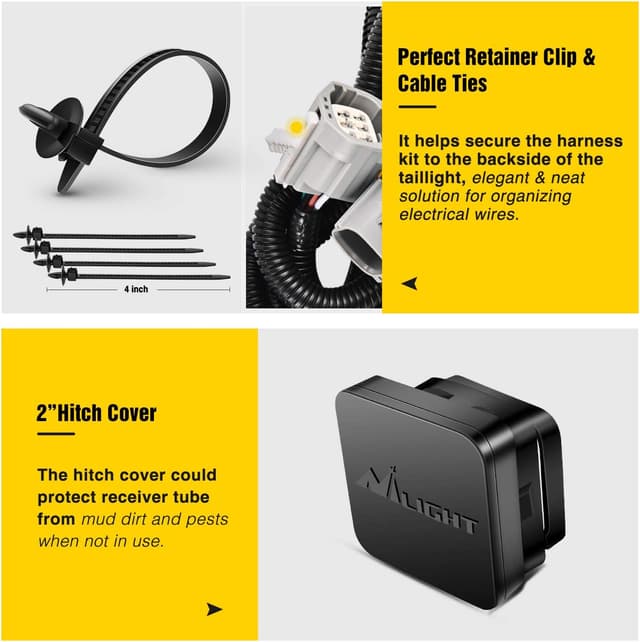 Thumbnail 6 de Nilight JK-61A 2-Inch Rear Hitch for Jeep JK