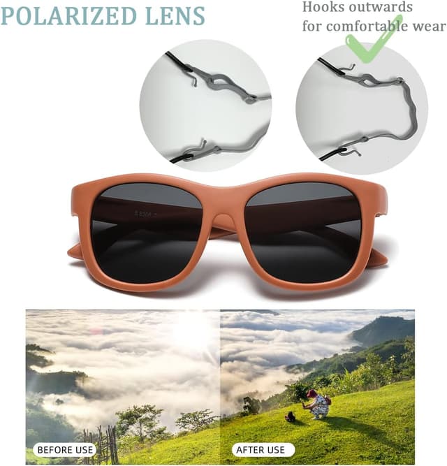 Detalle 2 de Musivon Baby Sunglasses (6 months–2.5 years) with flexible TPEE frame and strap