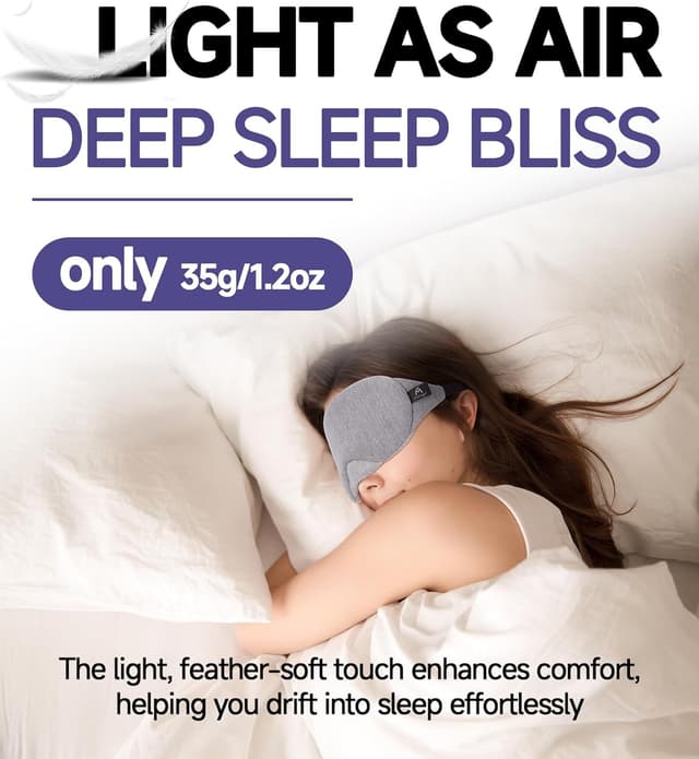 Detalle 1 de Mavogel Schlafmaske aus Baumwolle 😴