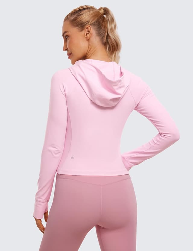 Detalle de CRZ YOGA giacca da allenamento con zip intera Butterluxe da donna, vestibilità slim