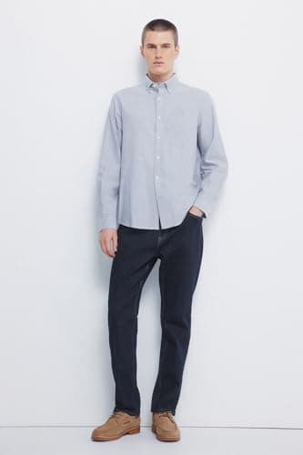 Thumbnail 3 de Springfield Oxford Tencel Melange Camisa gris S