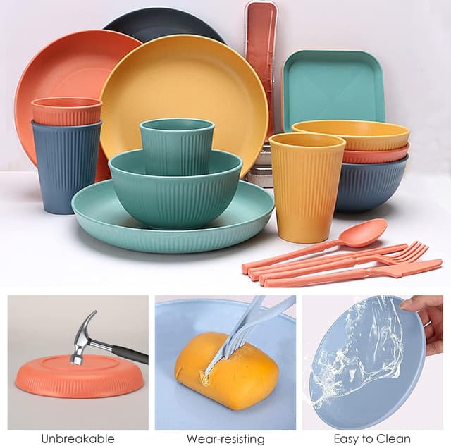 Thumbnail 5 de 48-piece Unbreakable Dinnerware Set for 4