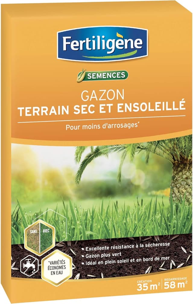 Detalle de FERTILIGÈNE Semences Gazon Sec Ensoleillé 875 g