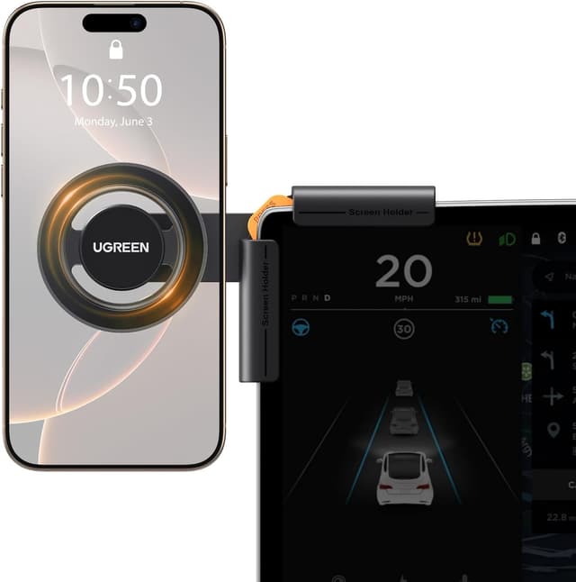 Detalle de UGREEN Phone Holder for Tesla Model 3 — MagSafe Mount