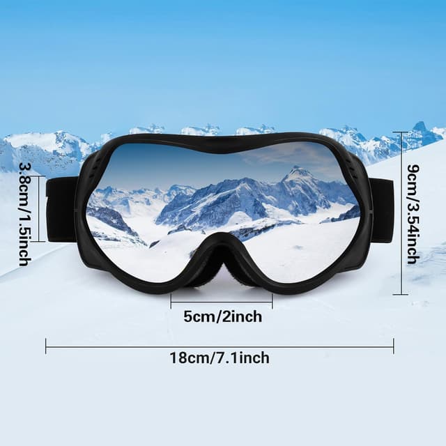 Detalle de SPEEDEVE Occhiali da sci maschera da snowboard OTG con protezione UV antiappannamento