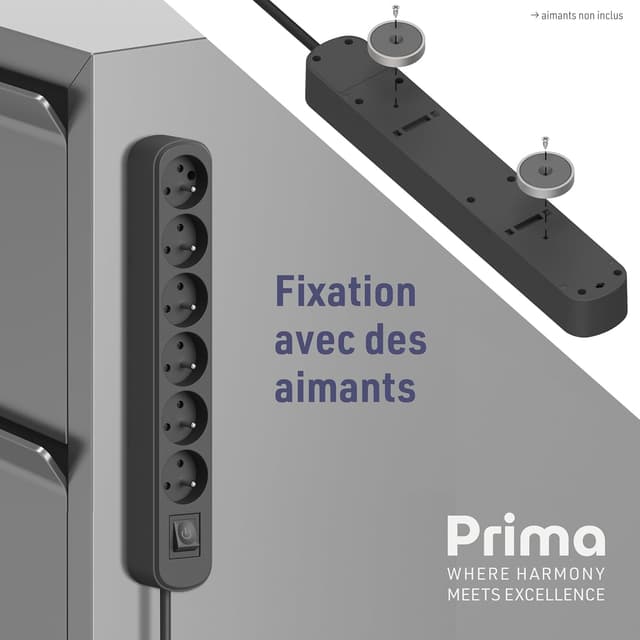 Thumbnail 2 de Electraline 32053 Bloc 6 prises interrupteur