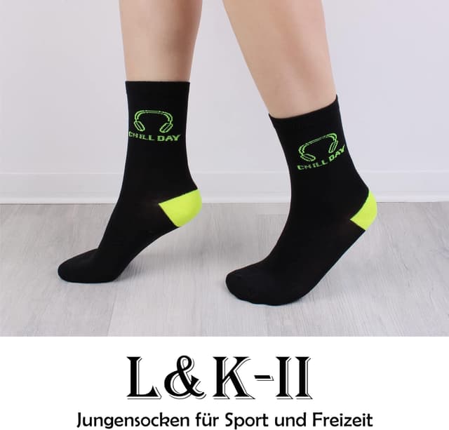 Thumbnail 6 de Calzini da ginnastica per ragazzi in spugna di cotone (con stampe navy), confezione da 10 paia