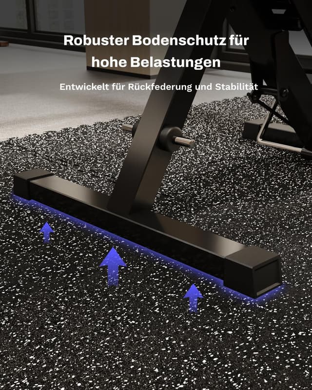 Detalle de AIRHOP 12 Matten Puzzle-Gummimatte 60 x 60 x 1,4 cm – extra dick für Fitnessstudio & Home-Training