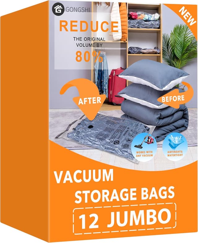 Imagen de GONGSHI Vacuum Storage Bags Jumbo 12-pack en OfertitasTOP