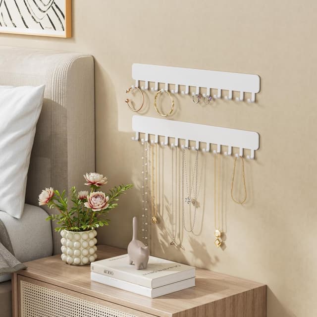 Thumbnail 4 de Josmimic Organizzatore gioielli parete 2 pz bianco