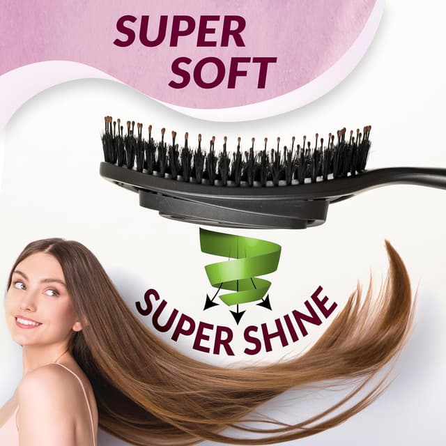 Detalle 2 de marQus Bio Haarbürste mit Wildschweinborsten (Detangler, Doppelspiralfeder) – nass & trocken