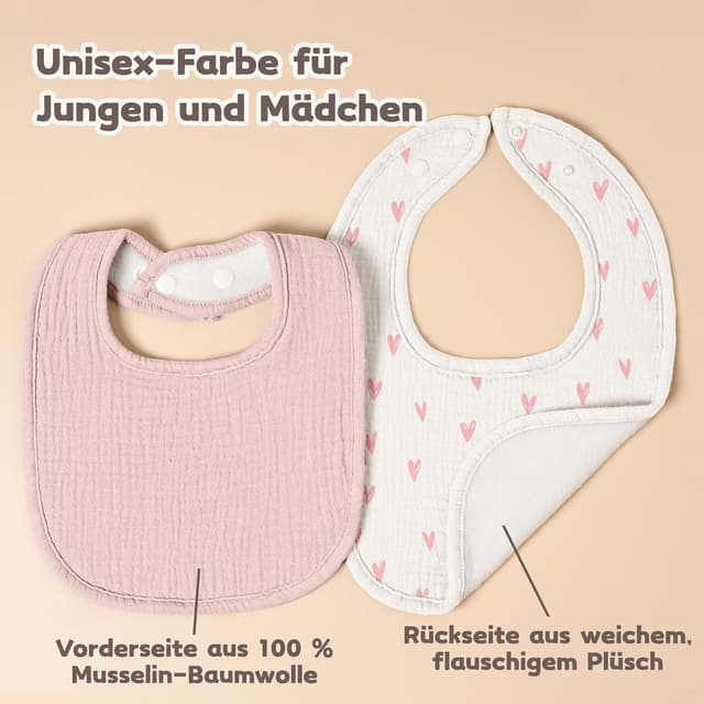 Detalle 1 de Susurration Baby Sabberlätzchen 6er Pack