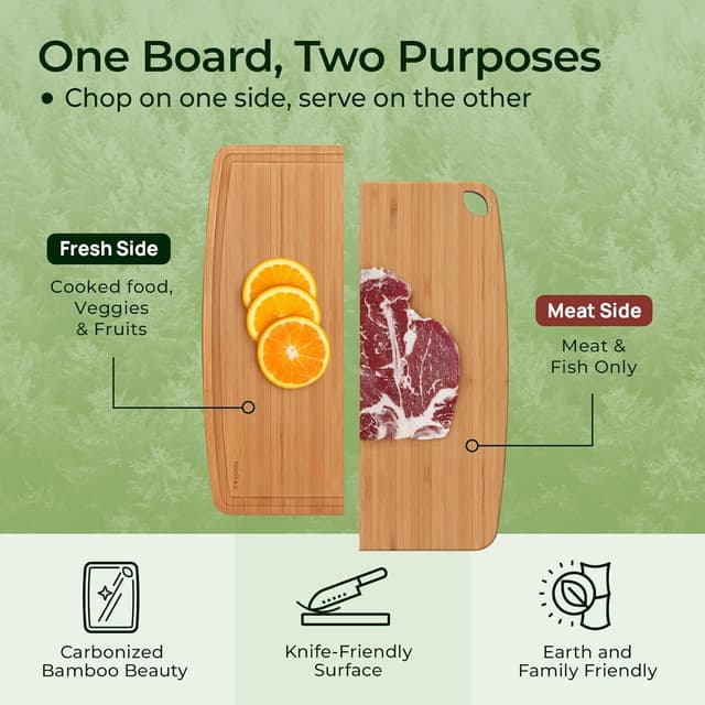 Thumbnail 3 de Keechee Bamboo Cutting Board Set of 3 🍽