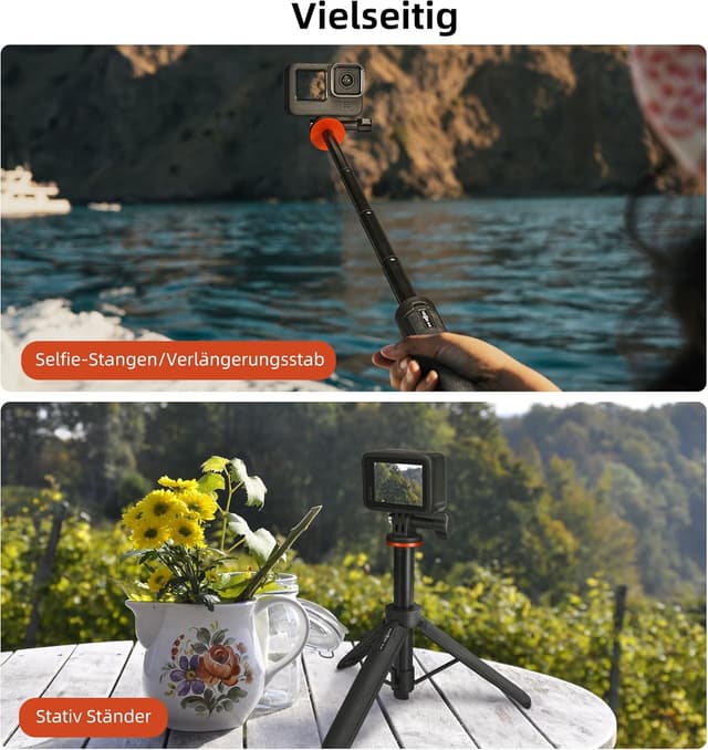 Thumbnail 3 de 51cm Selfie Stick Stativ für GoPro Hero 14/13/12/11/Max