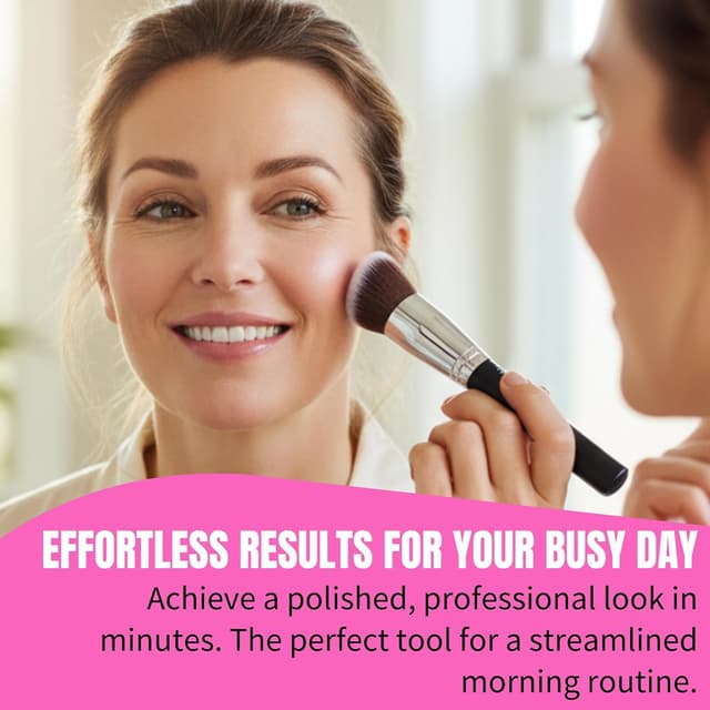 Detalle de Beauty Junkees Angled Blush Brush for Cream, Liquid & Powder Makeup